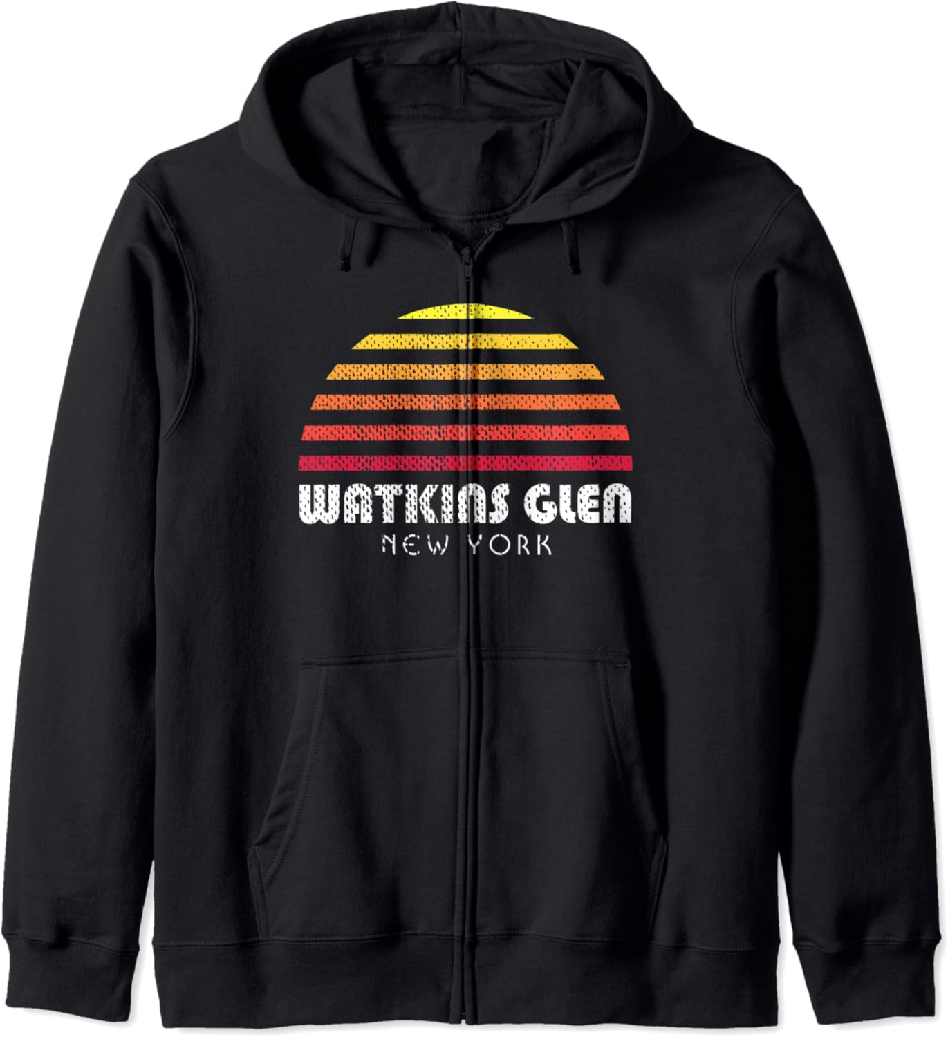 Watkins Glen NY Sunset New York Watkins Glen Zip Hoodie